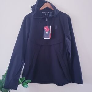 SPYDER ACTIVE BNWT Men's Packable Rain Shell - Black M